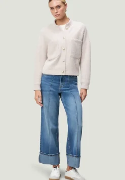 Sweatblazer strukturiert mit Knopfleiste creamcamel