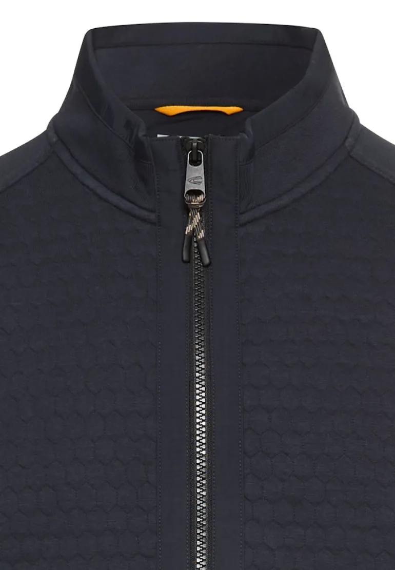 Sweatjacke aus Baumwollmix dark navy