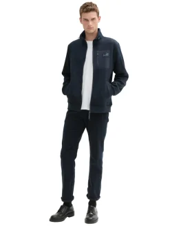 Sweatjacke aus Fleece navy melange structure