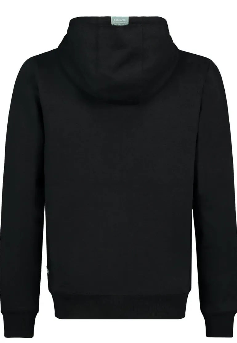 Sweatjacke mit Badges black