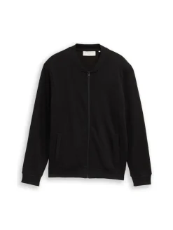 Sweatjacke mit Bomberkragen black