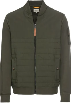Sweatjacke mit Bomberkragen leaf green