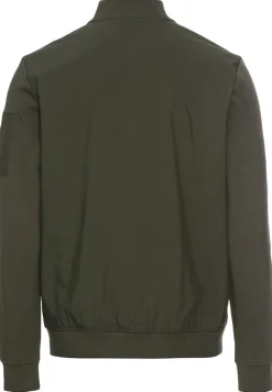 Sweatjacke mit Bomberkragen leaf green