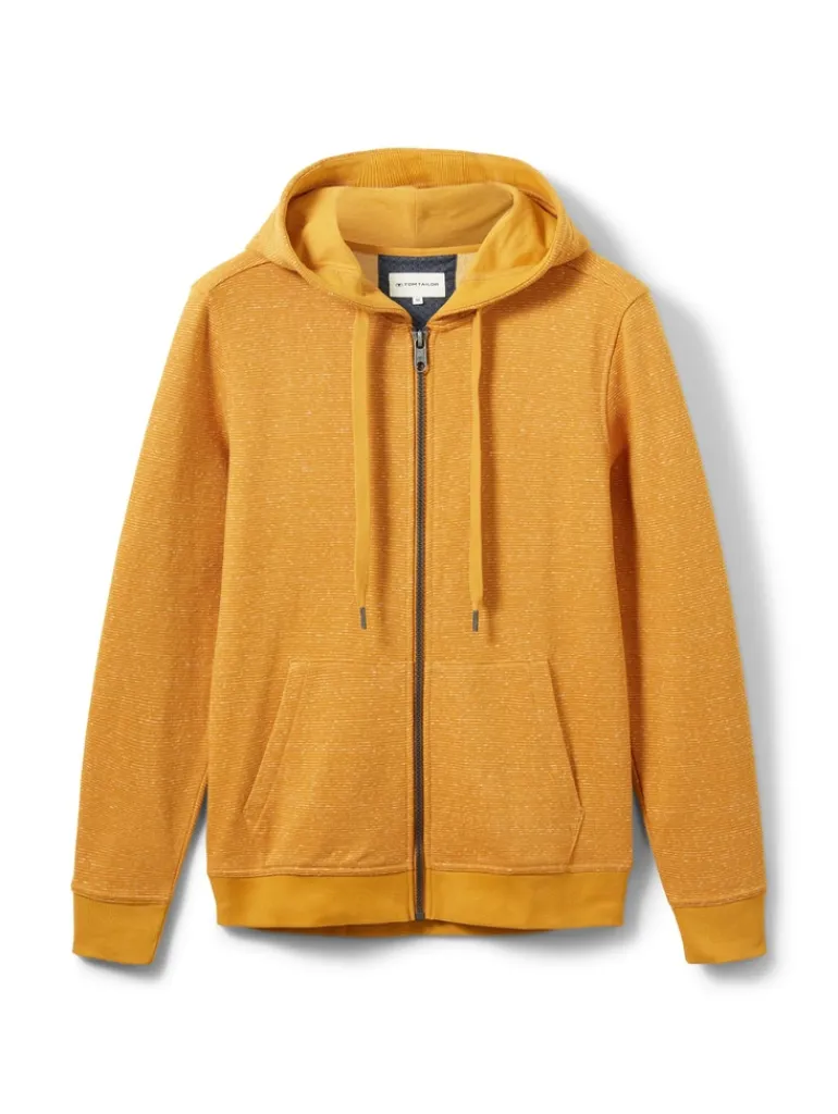 Sweatjacke mit feinen Streifen flame brown injected stripe