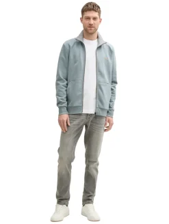 Sweatjacke mit Stehkragen grey mint