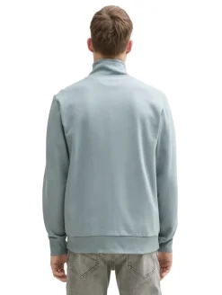 Sweatjacke mit Stehkragen grey mint