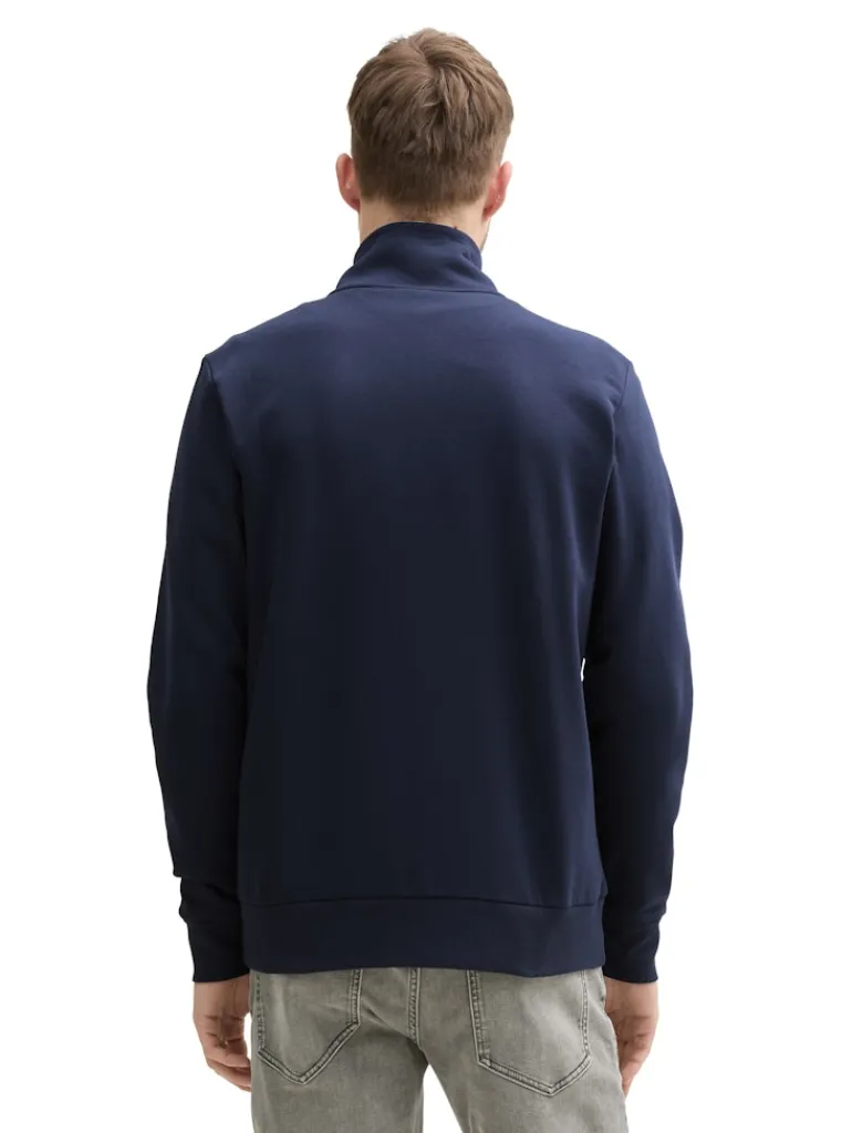 Sweatjacke mit Stehkragen sky captain blue