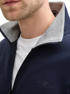Sweatjacke mit Stehkragen sky captain blue