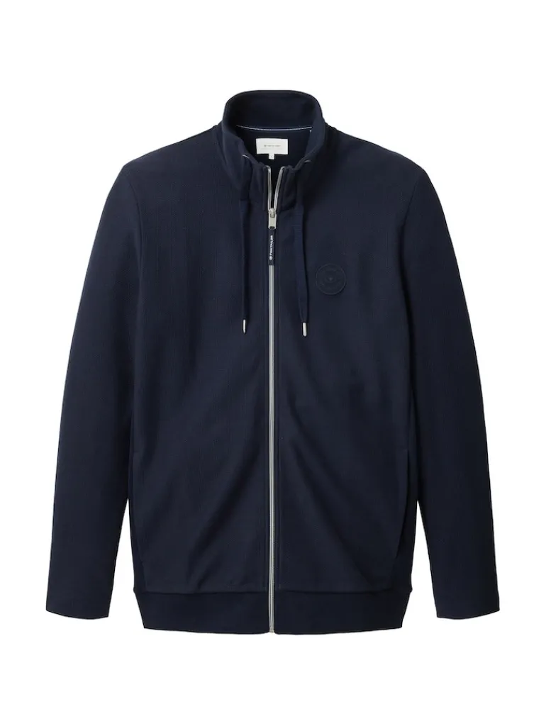 Sweatjacke mit Stehkragen sky captain blue