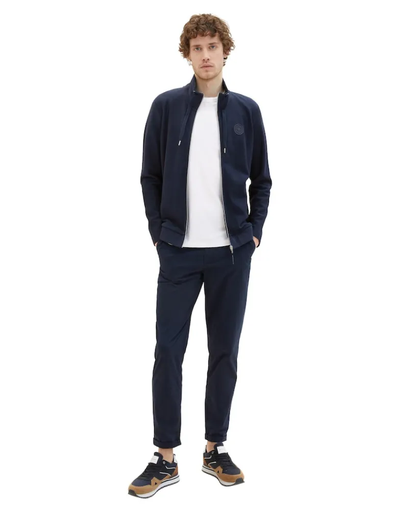 Sweatjacke mit Stehkragen sky captain blue
