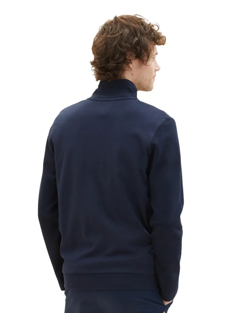 Sweatjacke mit Stehkragen sky captain blue