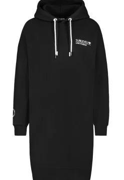 Sweatkleid black- white
