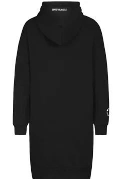 Sweatkleid black- white