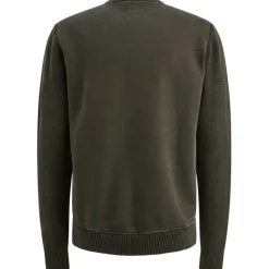 sweat knit combination dark grey