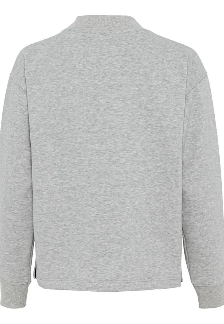 Sweatshirt aus Baumwollmix light grey melange