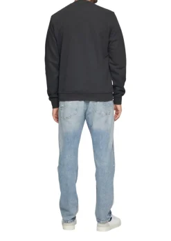 Sweatshirt aus Baumwollmix mit Logo-Detail grau