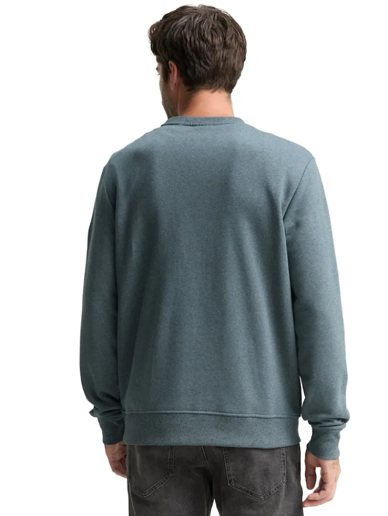 Sweatshirt in Melange-Optik grey mint navy structure
