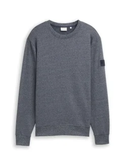 Sweatshirt in Melange-Optik navy grindle structure