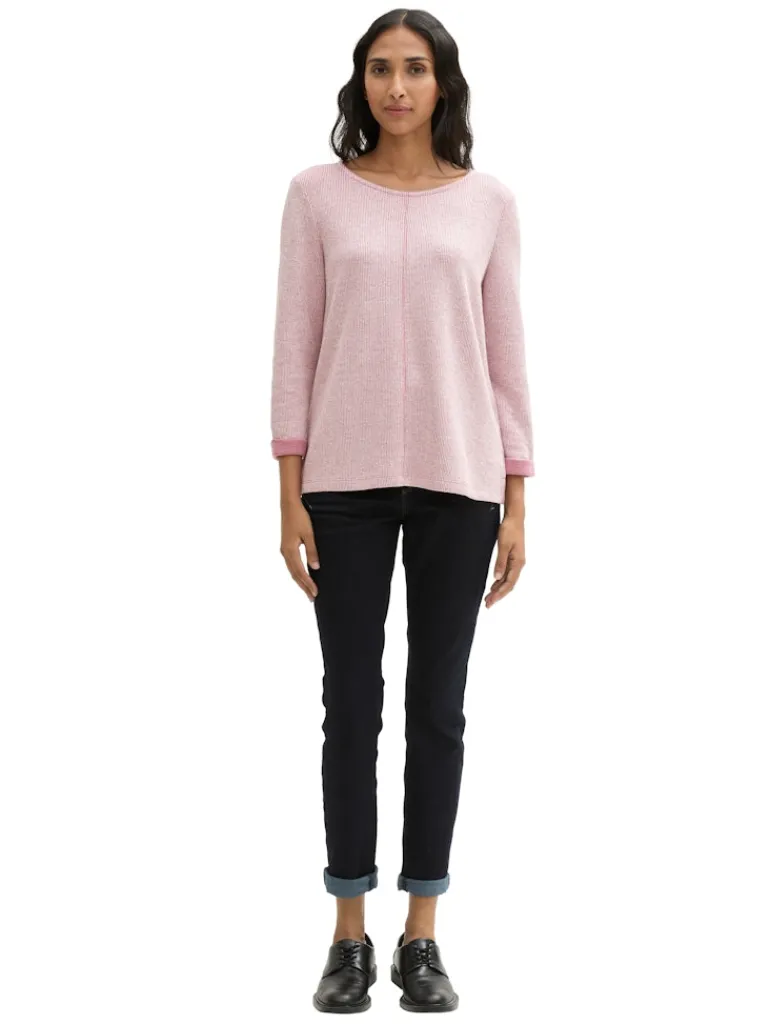 Sweatshirt mit 3/4-Arm pink velvet melange
