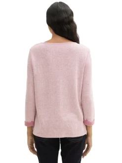 Sweatshirt mit 3/4-Arm pink velvet melange