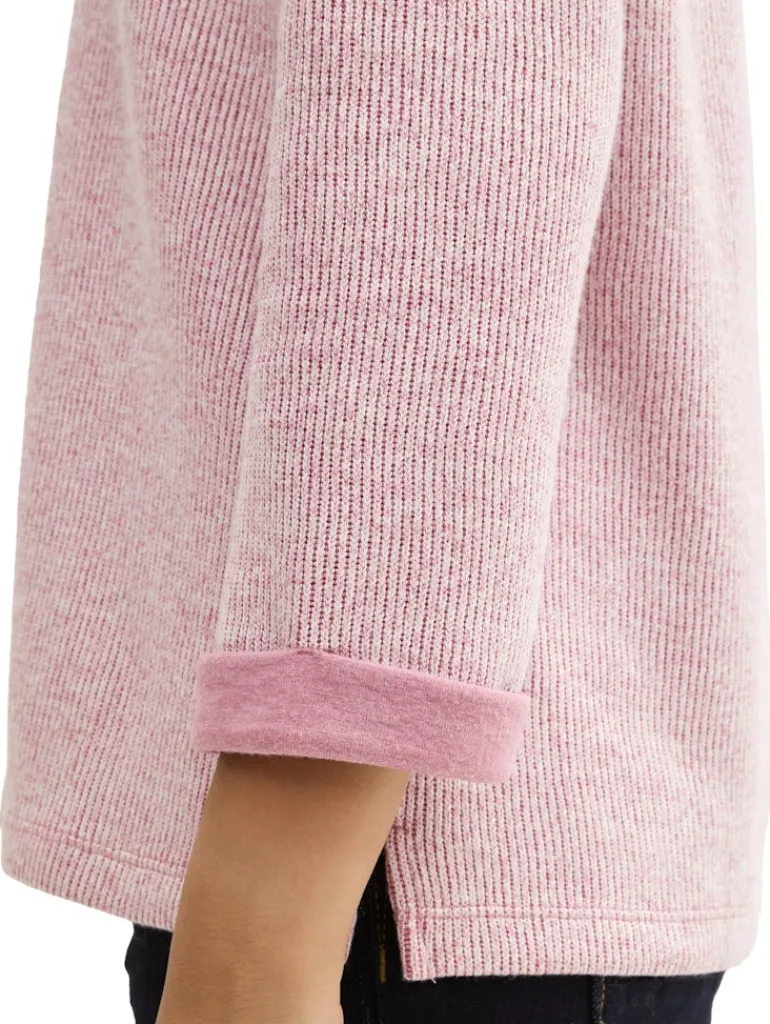 Sweatshirt mit 3/4-Arm pink velvet melange