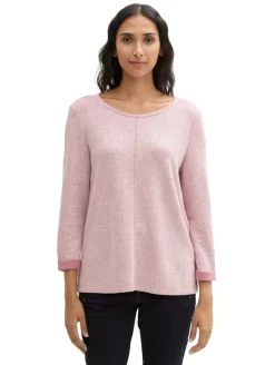 Sweatshirt mit 3/4-Arm pink velvet melange