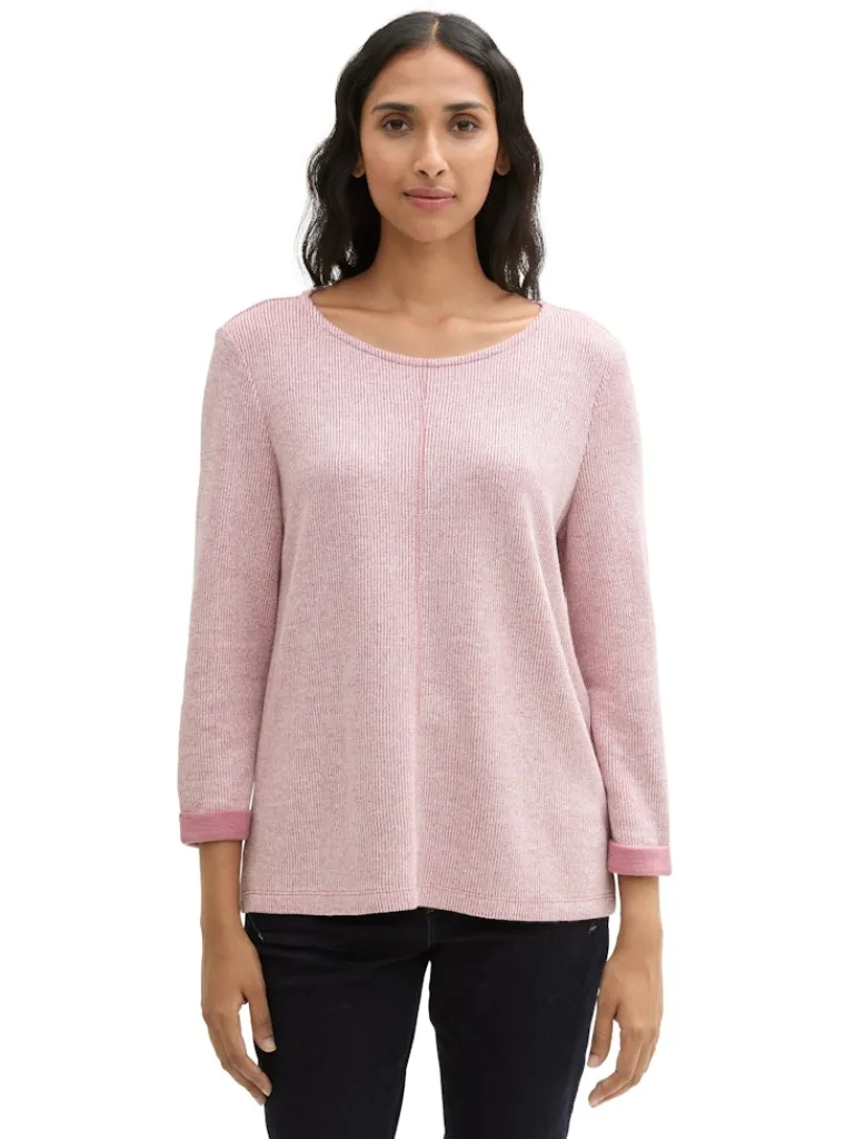 Sweatshirt mit 3/4-Arm pink velvet melange