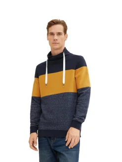 Sweatshirt mit Colour Blocking flame brown