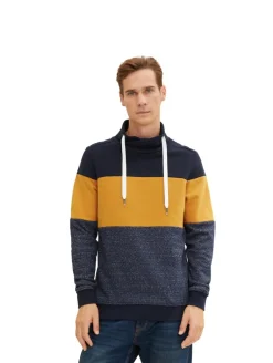 Sweatshirt mit Colour Blocking flame brown