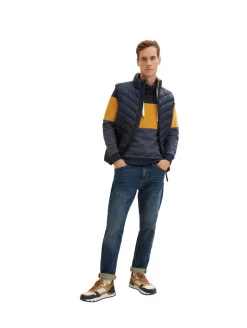 Sweatshirt mit Colour Blocking flame brown