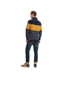 Sweatshirt mit Colour Blocking flame brown