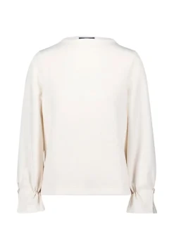 Sweatshirt mit Glitzerknopf eggnog