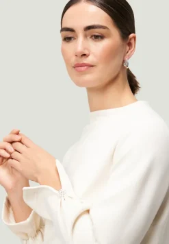 Sweatshirt mit Glitzerknopf eggnog
