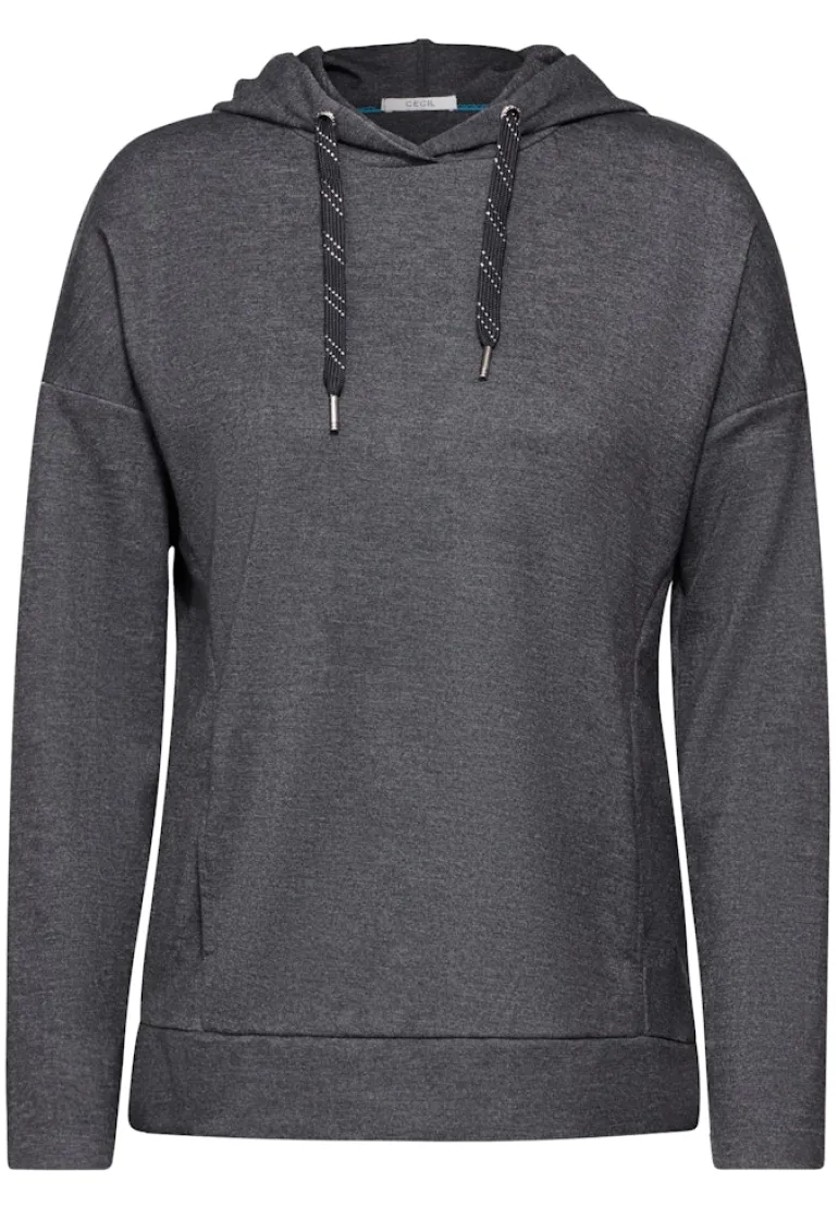 Sweatshirt mit Kapuze charcoal grey melange