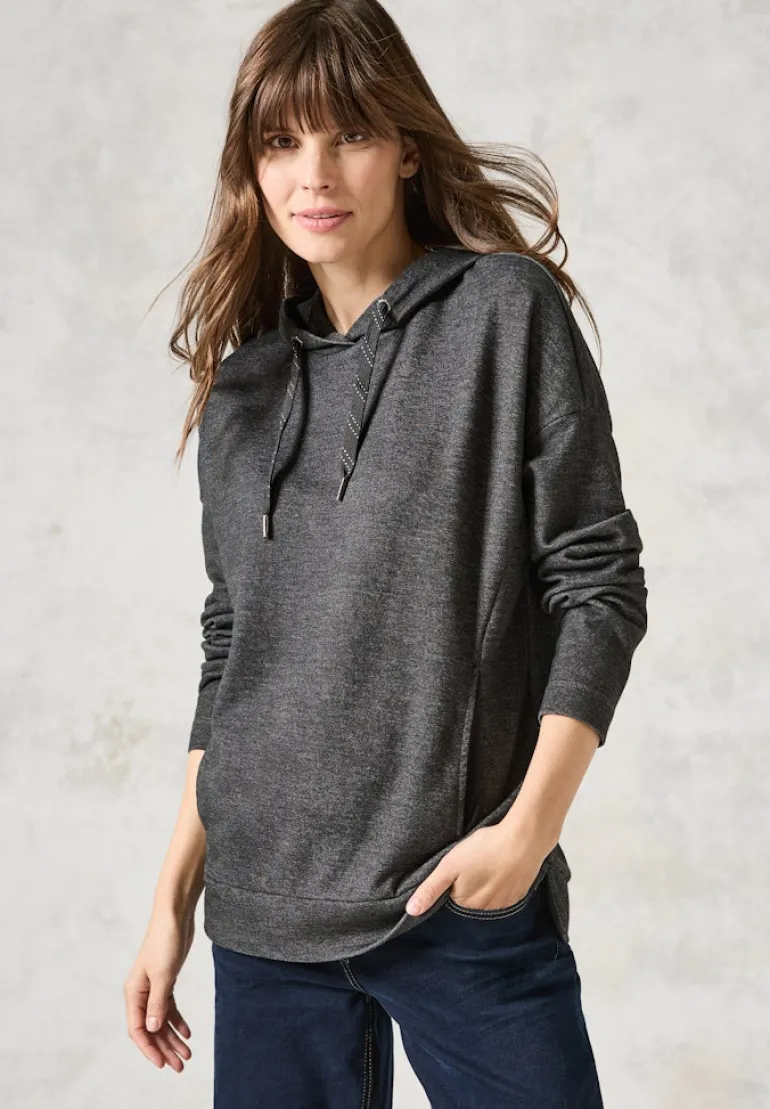 Sweatshirt mit Kapuze charcoal grey melange