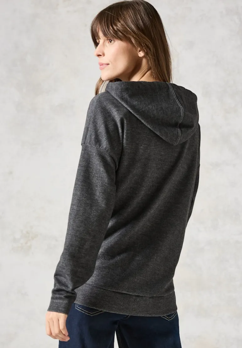 Sweatshirt mit Kapuze charcoal grey melange