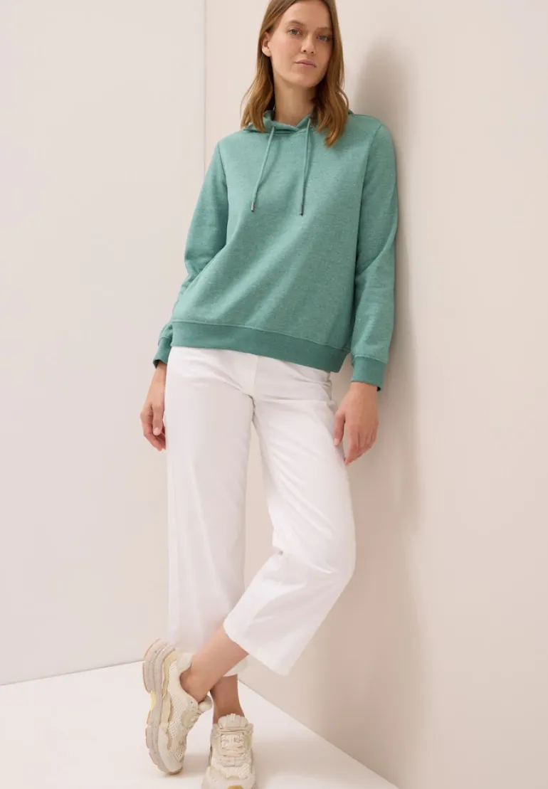 Sweatshirt mit Kapuze jewel green melange