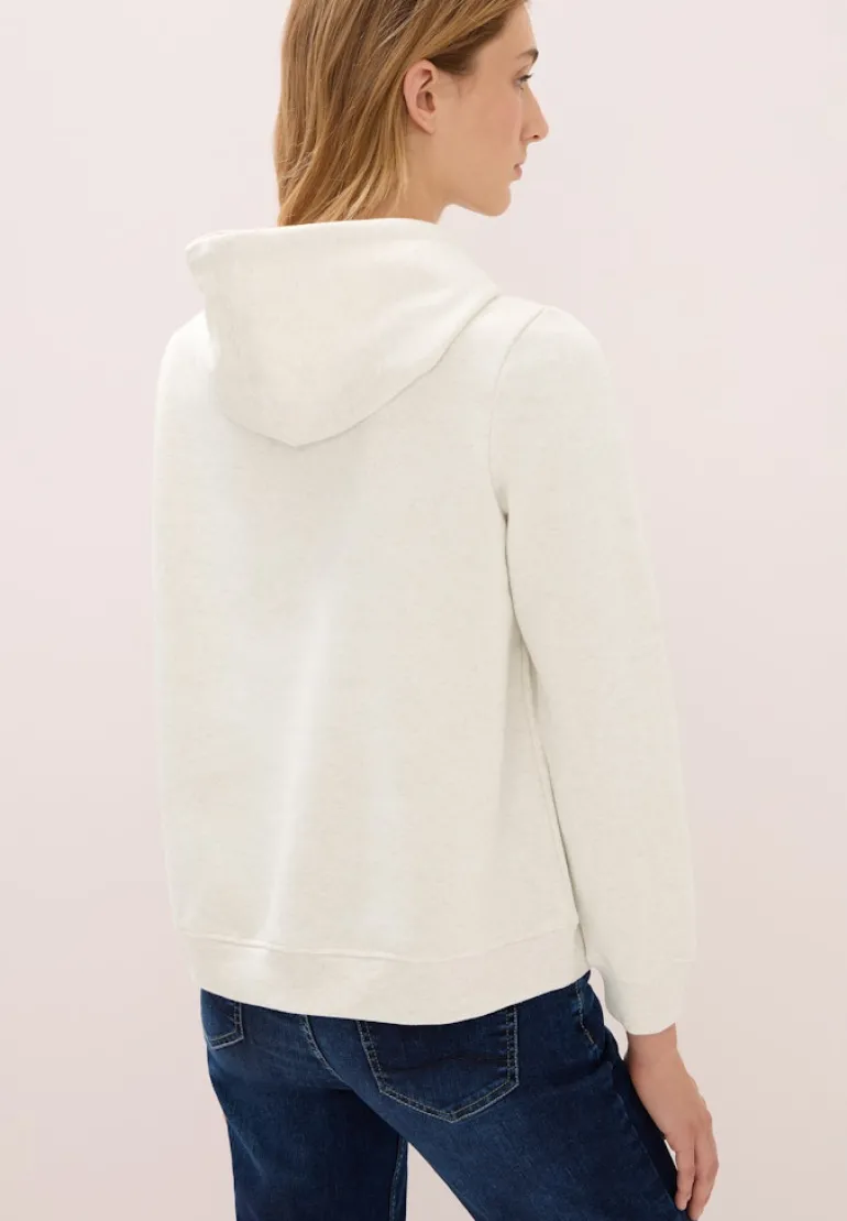 Sweatshirt mit Kapuze oat milk beige melange