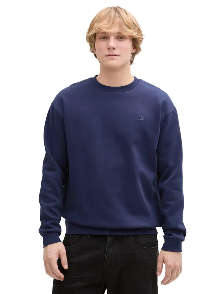 Sweatshirt mit Logo-Print dark blueberry