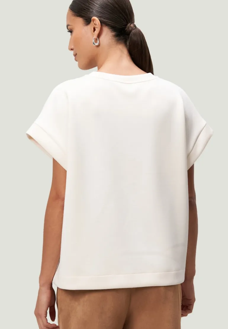 Sweatshirt mit Nieten patch creamsilver