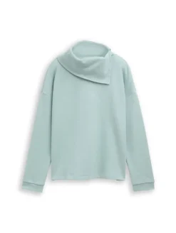 Sweatshirt mit Rollkragen white moss melange