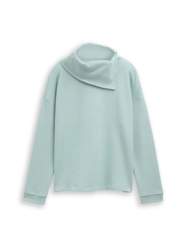 Sweatshirt mit Rollkragen white moss melange