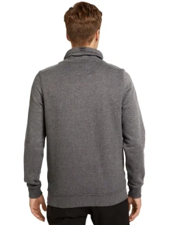 Sweatshirt mit Stehkragen anthracite melange