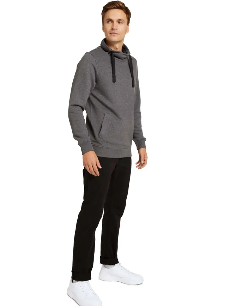 Sweatshirt mit Stehkragen anthracite melange