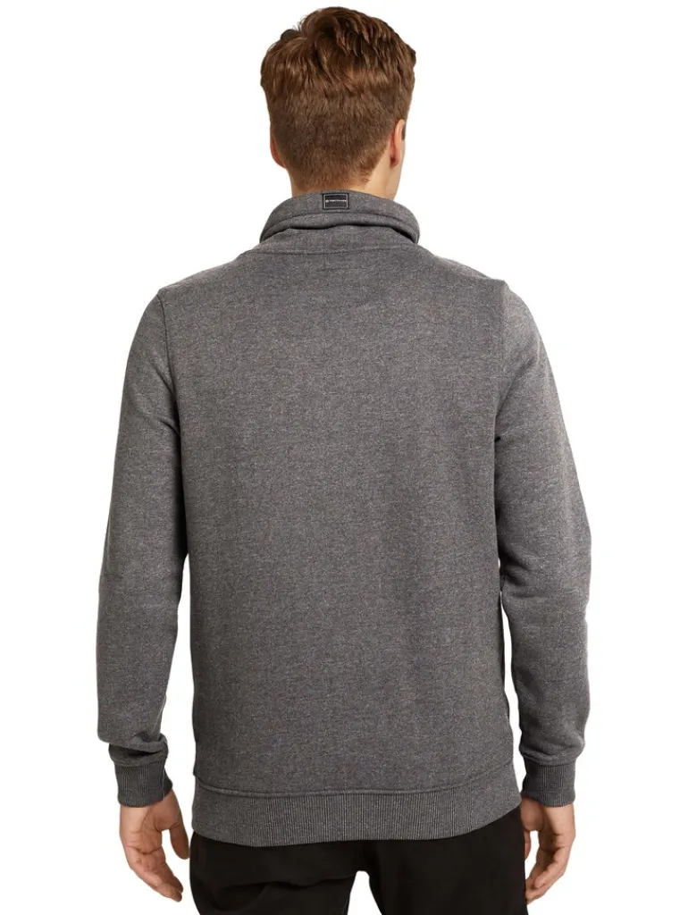 Sweatshirt mit Stehkragen anthracite melange