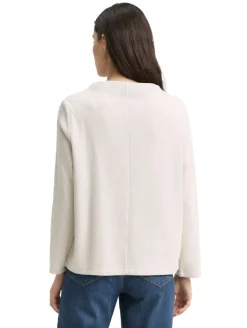 Sweatshirt mit Stehkragen sand stone beige melange