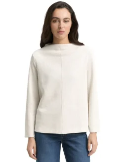 Sweatshirt mit Stehkragen sand stone beige melange