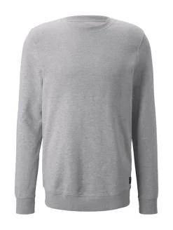 Sweatshirt mit Stepp-Struktur light stone grey melange