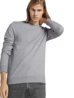 Sweatshirt mit Stepp-Struktur light stone grey melange