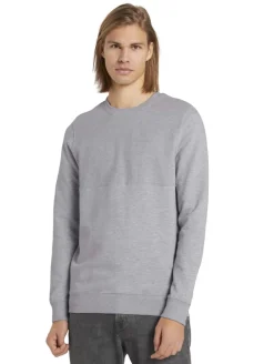 Sweatshirt mit Stepp-Struktur light stone grey melange